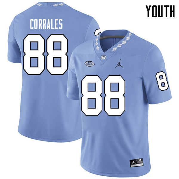 Jordan Brand Youth #88 Beau Corrales North Carolina Tar Heels College Football Jerseys Sale-Carolina